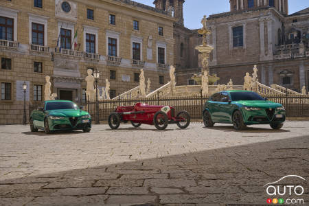 Alfa Romeo Presents 2024 Giulia, Stelvio Quadrifoglio 100th Anniversary Editions